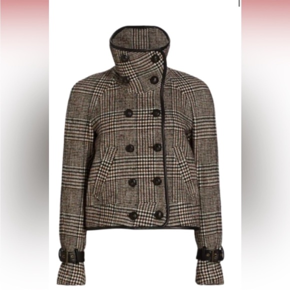 NWT Veronica Beard Mirko Jacket Color Oxblood/Black Size 0 - Picture 4 of 9